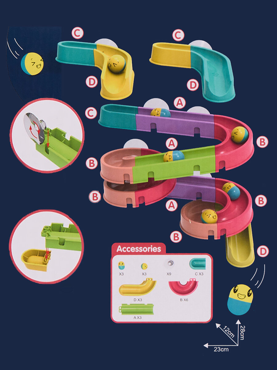 Игрушка Трек-конструктор для ванной (30 дет) для детей от 3 лет — фото 1