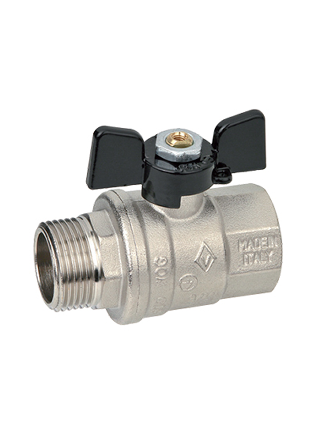 Кран шаровой Bugatti а.307 Oregon усиленный с внутренней-наружной резьбой г/ш б-ка Rp1/2 03070060