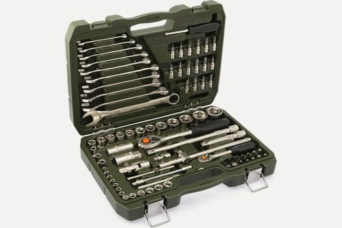 Изображение товара Набор инструментов 82 предмета 1/2", 1/4" (ДелоТехники)