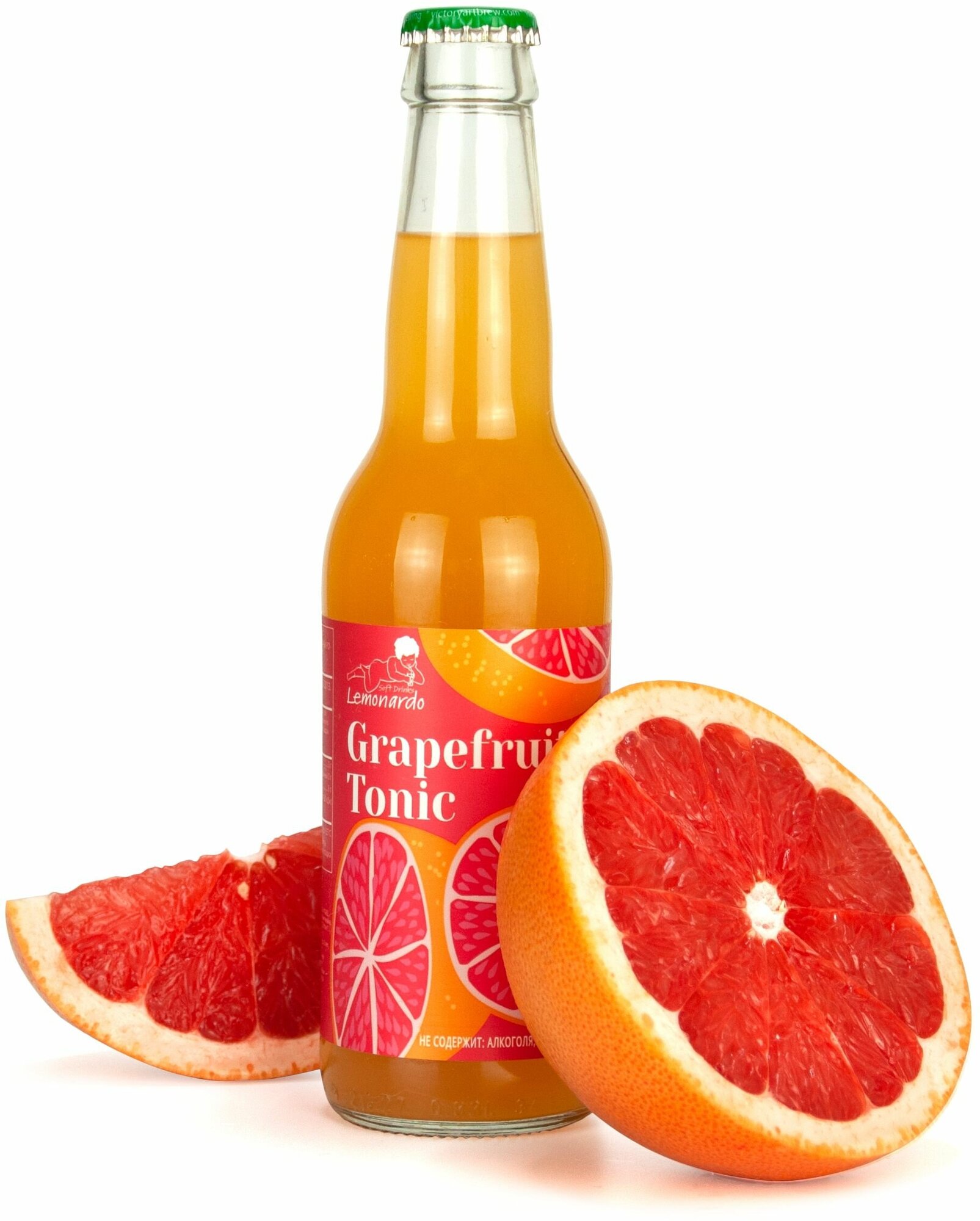 Напиток газированный "Тоник питьевой грейпфрут" без сахара / Lemonardo Grapefruit Tonic, стеклянная бутылка 330 мл. 12шт - фотография № 4
