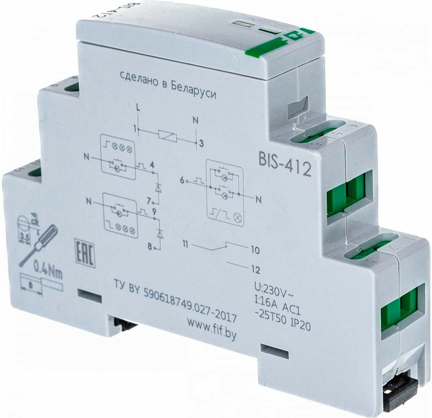 Реле бистабильное F&F BIS-412, с групповыми входами включения и выключения - фотография № 14