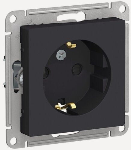 Изображение товара Розетка Systeme Electric (schneider Electric) SCHNEIDER ELECTRIC ATLASDESIGN 16А, механизм, карбон, ATN001045