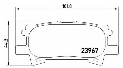 Колодки тормозные дисковые зад Brembo P 83 068