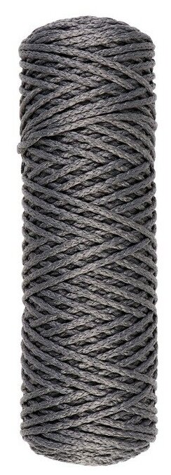 Шнур для вязания "Классик" без сердечника 100% полиэфир ширина 4мм 100м (серый) 4524621