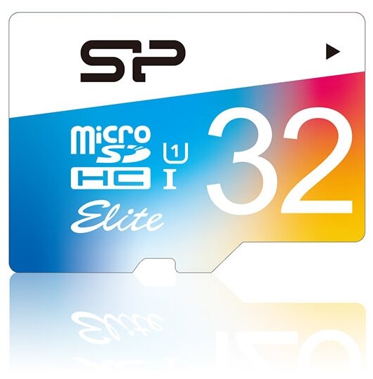 Карта памяти 32Gb - Silicon Power Elite MicroSDHC Class 10 UHS-I SP032GBSTHBU1V21 (Оригинальная!)