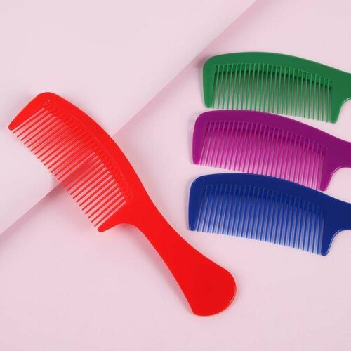 Расческа гребень для волос для стрижек и укладки парикмахерская универсальная для мокрых и сухих волос 20 х 5 см цвет микс 328₽