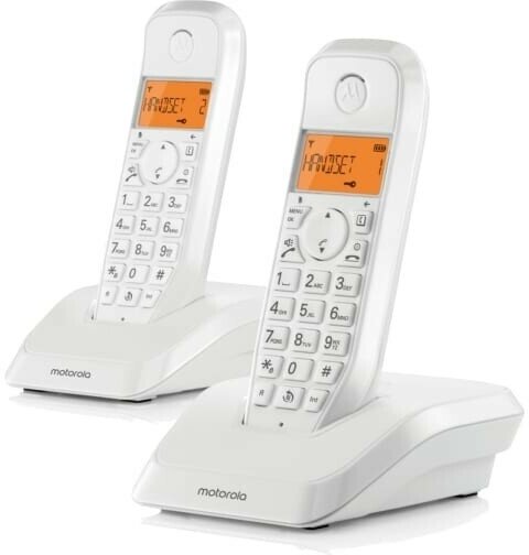 Радиотелефон Motorola Dect S1202 белый АОН