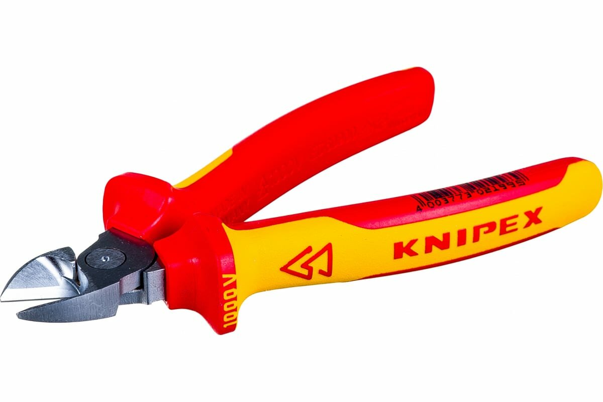 Knipex Бокорезы VDE, 160 мм, хром, 2-комп диэлектрические ручки KN-7006160