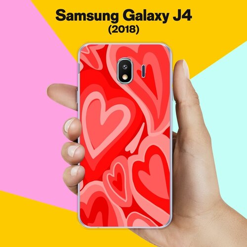 Силиконовый чехол на Samsung Galaxy J4 (2018) Узор 6 / для Самсунг Галакси Джей 4 2018 силиконовый чехол на samsung galaxy j4 2018 белые цветы для самсунг галакси джей 4 2018