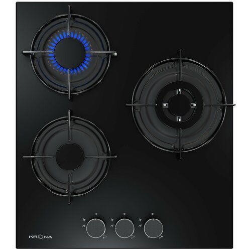 Варочная поверхность KRONA FELICE 45 BL встраиваемая газовая независимая черная 1529000₽