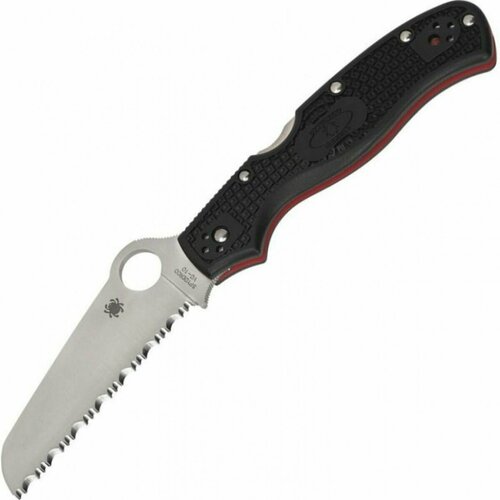 нож складной spyderco tasman salt 2 black handle Нож складной Spyderco SC14FSBKRD3 Rescue 3, Red Handle