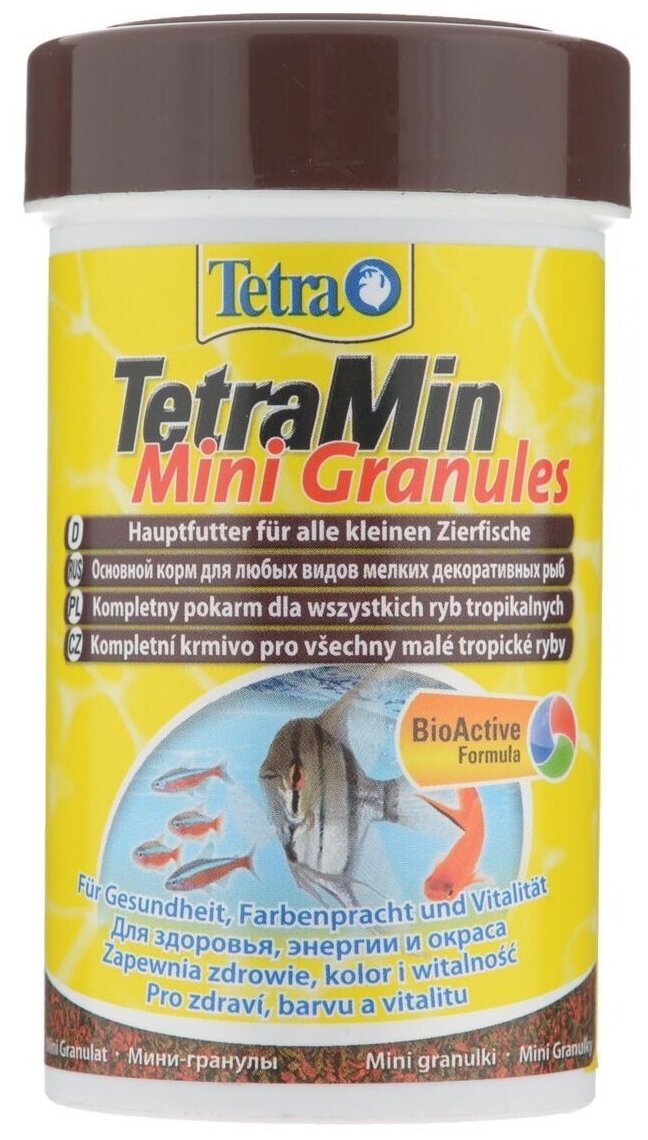 Корм для молоди и мелких рыб TetraMin Mini Granules в mini гранулах 100 мл - фотография № 13