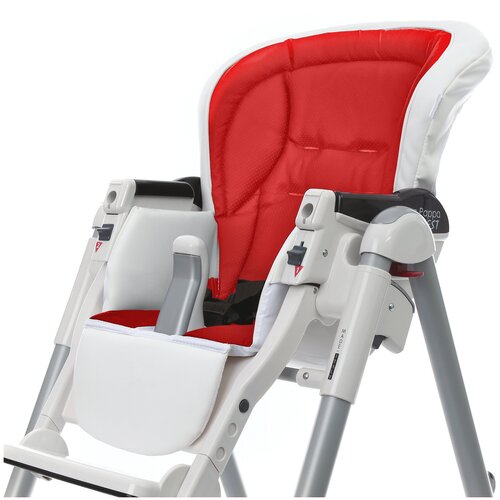 Сменный чехол сидения Esspero Sport к стульчику для кормления Peg-Perego Best (White/Red) сменный чехол сидения esspero к стульчику для кормления peg perego diner best duplo стеганная кожа white