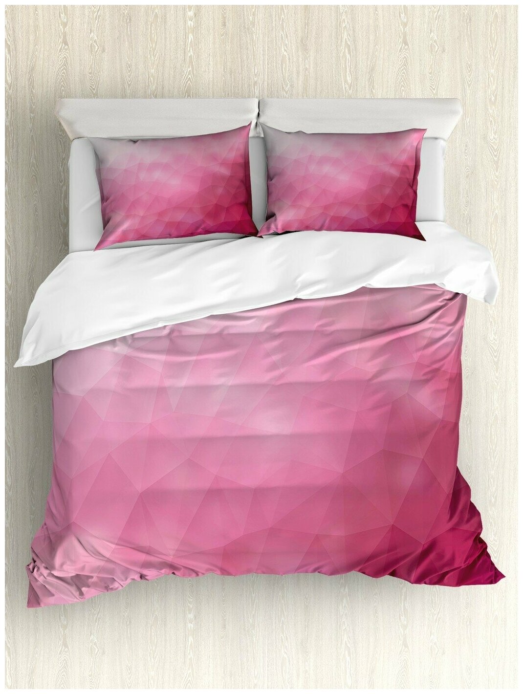 Постельное белье 1,5-спальный комплект Ambesonne "Розовое напыление", пододеяльник 160x220 см, наволочки 50х70 см - фотография № 1