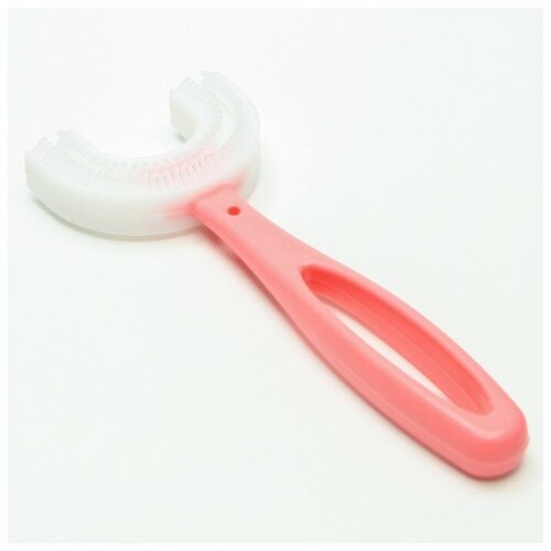 Купить Зубная щетка детская, Детская зубная щетка, прорезыватель - массажер, силикон, цвет розовый, Mikimarket, Зубные щетки