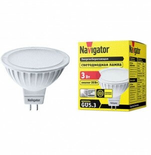 Лампа светодиодная Navigator 94127, GU5.3, MR16, 3 Вт, 4000 К - фотография № 4