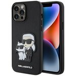 Чехол Lagerfeld PU Saffiano NFT Karl & Choupette Hard для iPhone 13 Pro, черный - изображение