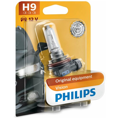 Лампа автомобильная галогенная Philips Standard 12361B1 H9 12V 65W 1 шт.