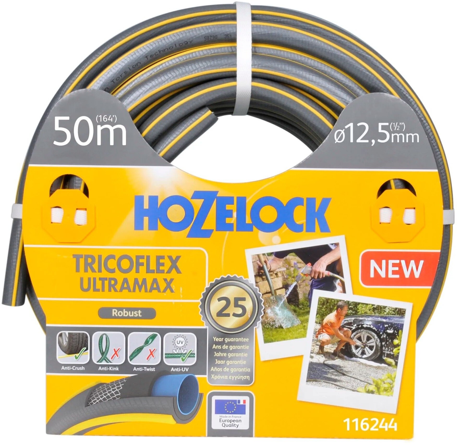 Шланг для полива HOZELOCK Tricoflex Ultramax 1/2 дюйма 50 м