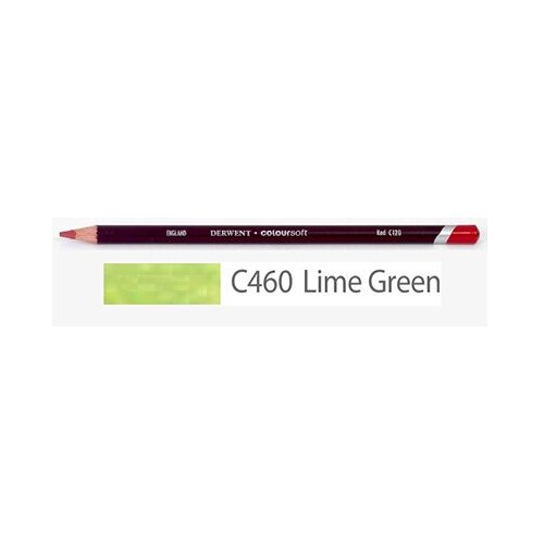 Derwent Карандаш цветной Coloursoft 700998 №C460 Зеленый лайм derwent карандаши цветные academy colour pencil tin 12 цветов 2301937 зеленый