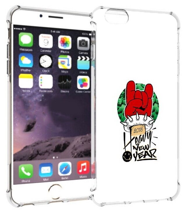 Чехол задняя-панель-накладка-бампер MyPads Гангстер новый год для iPhone 6 plus/ 6S plus 5.5 (Айфон 6/6С+ плюс) противоударный