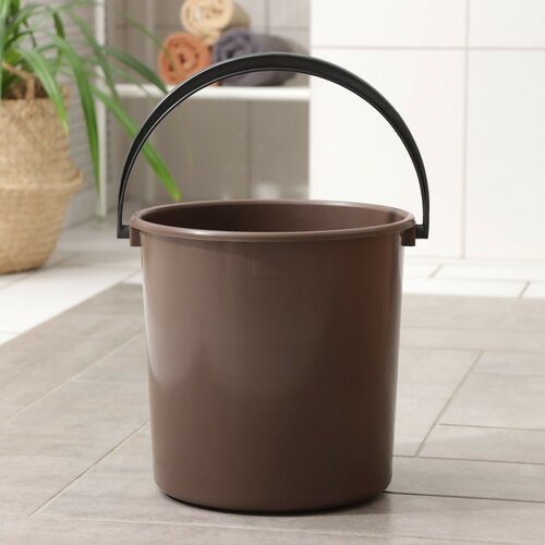 Ведро хозяйственное 10 л цвет микс 303₽