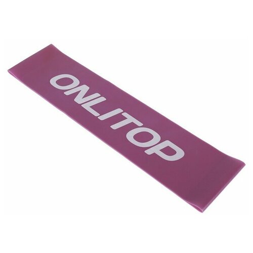фото Onlitop фитнес-резинка 30,5 х 7,6 х 0,7 см, нагрузка до 6 кг, цвет фиолетовый