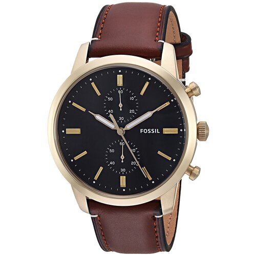 Наручные часы FOSSIL Townsman FS5338, золотой, черный наручные часы fossil townsman коричневый