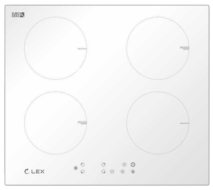 Индукционная варочная панель LEX EVI 640-1 WH, белый