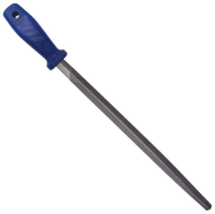 Трехгранный напильник 200мм №2 сталь У13, с пластиковой ручкой GRIFF 034354