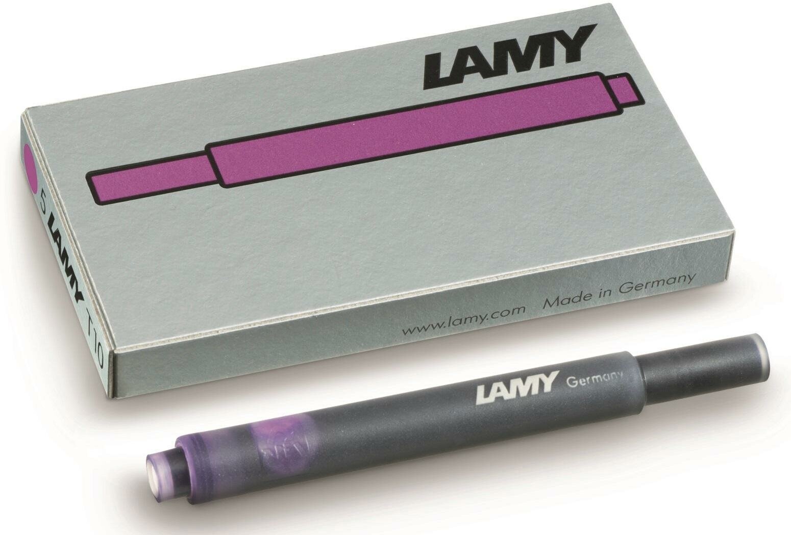 Картридж чернильный для перьевой ручки LAMY T10 фиолетовый 5 шт/уп 1605783