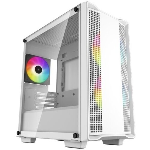 корпус deepcool macube 110 wh без бп боковое окно закаленное стекло белый Корпус DeepCool CC360 WH ARGB без БП, боковое окно (закаленное стекло), белый, mATX