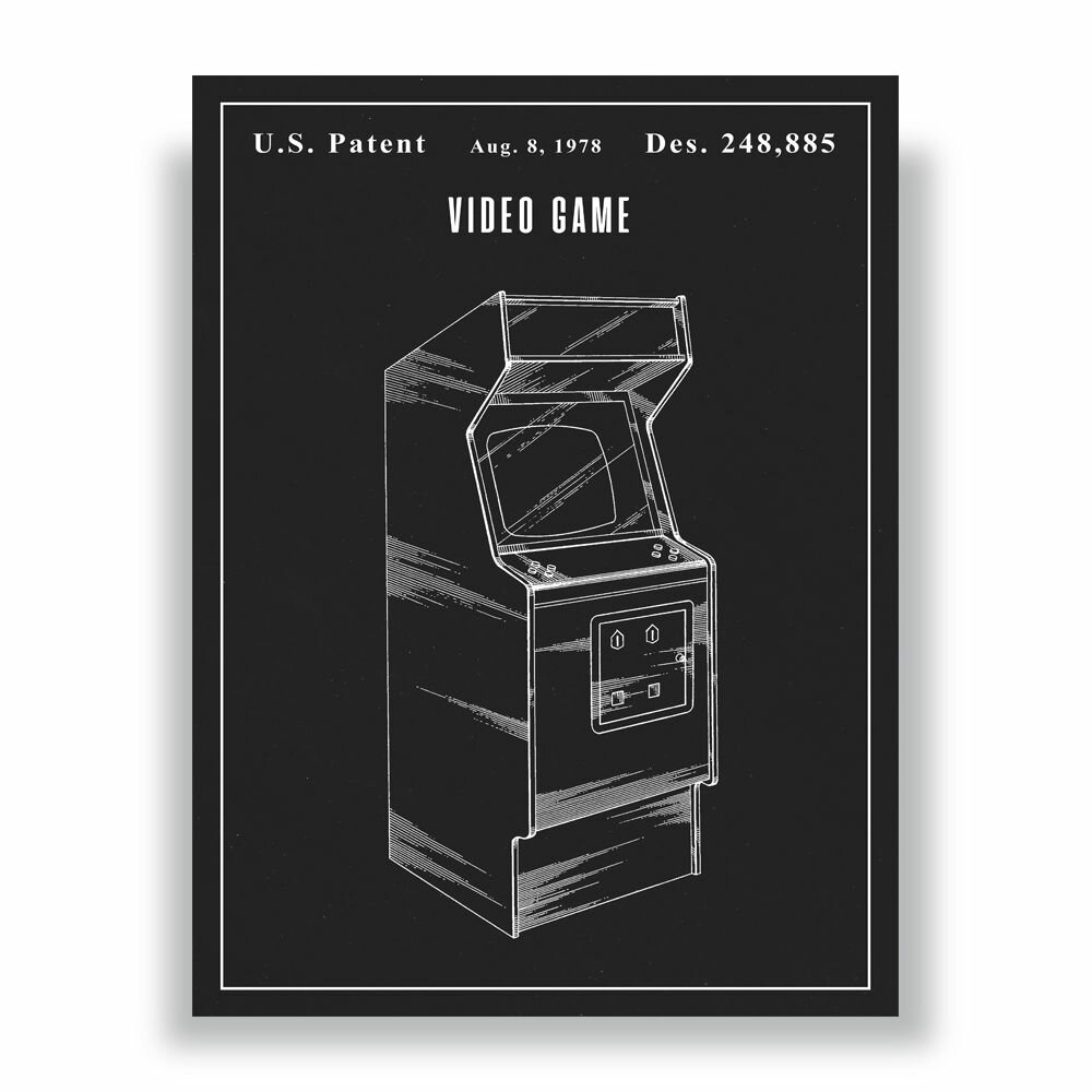 Постер, интерьерный "Игровой автомат (патент)", 30 см х 40 см