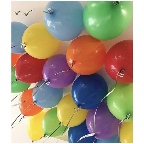 Воздушные шары надутые гелием бими - Шары под потолок "Разноцветный"