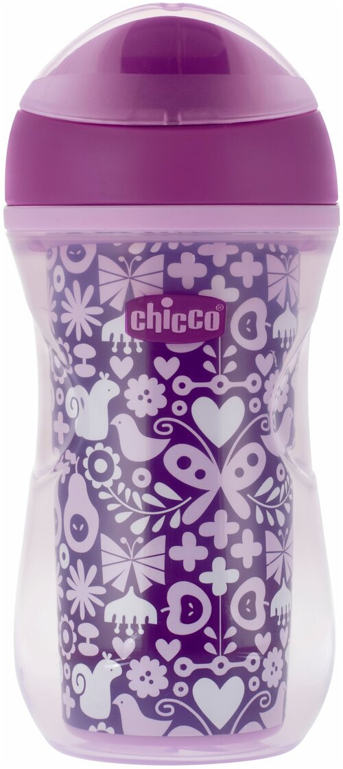 Поильник-непроливайка Chicco Active Cup, 266 мл розовый