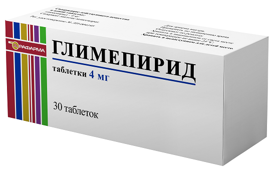 Глимепирид таб., 4 мг, 30 шт.