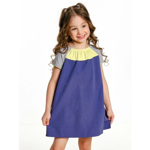Платье Mini Maxi, размер 98, желтый, синий платье mini maxi размер 98 синий желтый