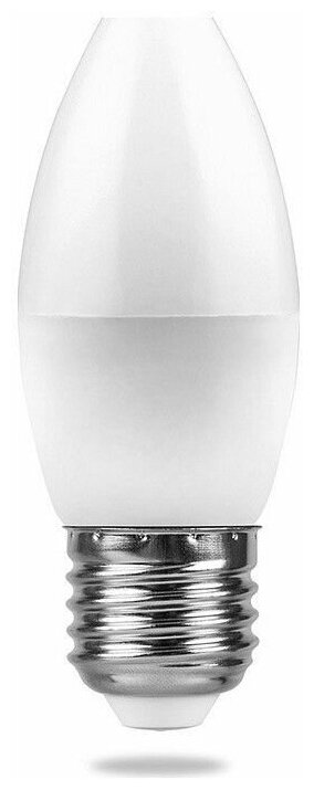 Лампочка светодиодная свеча E27/C37 7Вт 600Лм белый холодный 6400К, 25883 - фотография № 4