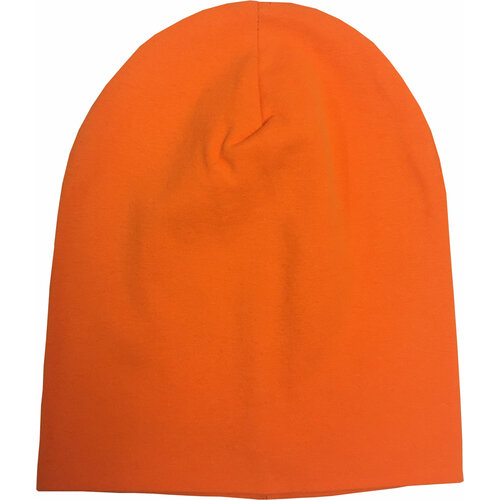 фото Шапка бини anru, демисезон/лето, хлопок, размер универсальный, оранжевый