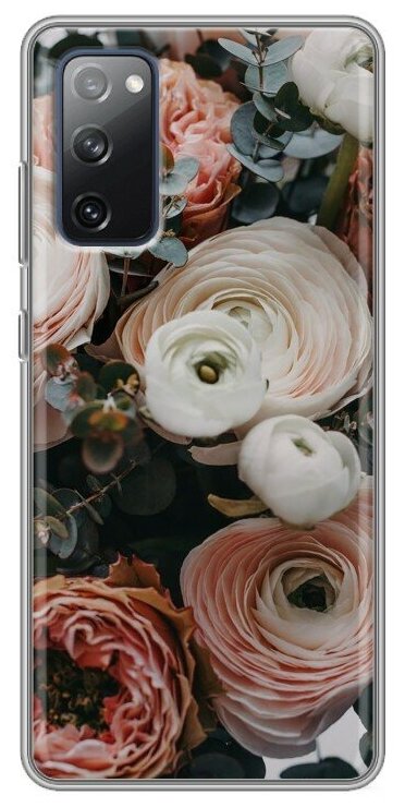 Дизайнерский силиконовый чехол для Самсунг S20 FE / Samsung Galaxy S20 FE Цветы