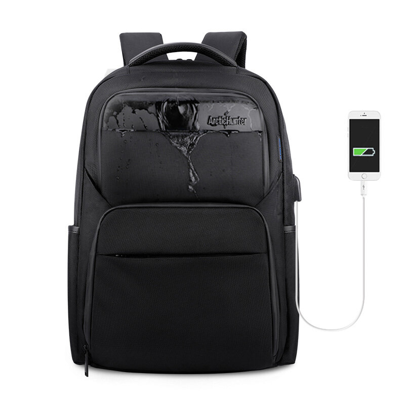 Рюкзак для ноутбука, школьный, городской B00113C черный