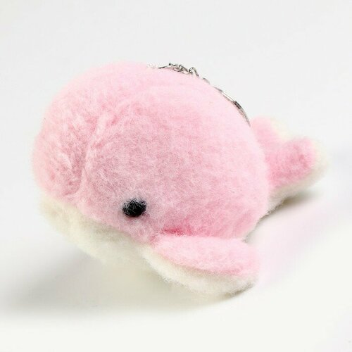 копилка кит цветной 11 х 7 см Мягкая игрушка «Кит» на брелоке, 11 см, цвет розовый
