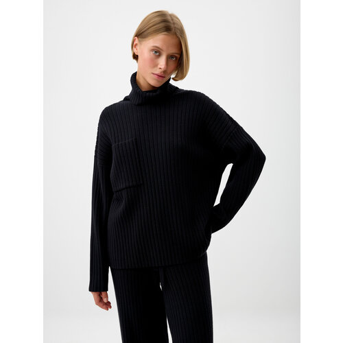 фото Свитер sela, размер s int, черный