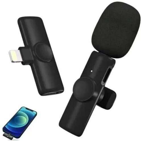 Беспроводной микрофон петличка Lightning для записи звука и видео с телефона 48200₽