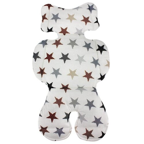 Про Сон Матрасик в коляску / Вкладыш в автокресло серый со звездами