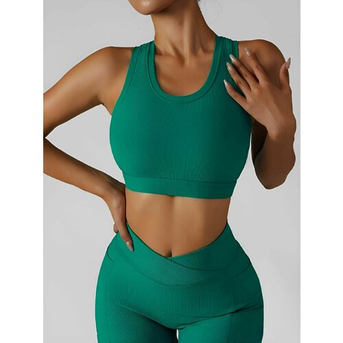 фото Кроп-топ denyu, размер 44/46, зеленый