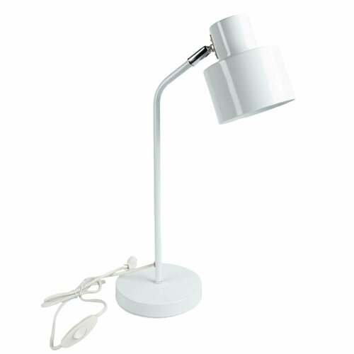 Лампа настольная Е14, 25 Вт, белый, металл