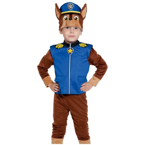 фото Костюм карнавалoff щенячий патруль гончик-чейз (88001), синий/коричневый, размер 92-98