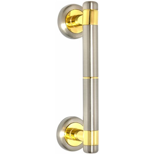 Ручка-скоба для входных и межкомнатных дверей UNO М-8068 160 мм SN/GP Матовый хром/золото (1 шт)