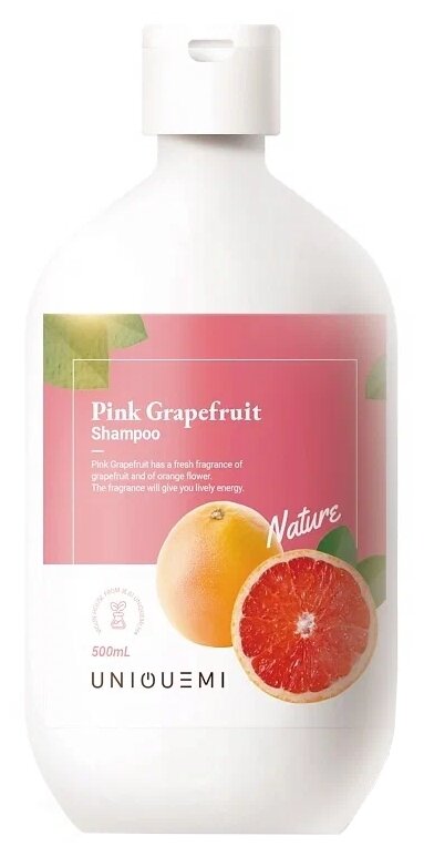 UNIQUEMI шампунь Nature Pink Grapefruit, 500 мл